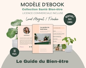 French ebook template for a lead magnet - Health and Wellness Collection - For Coaches and Therapists - French template