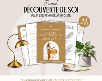 Self-Discovery Wellness Journal, French Digital Introspection Journal, Mental Health, Manifestation Planner, Printable PDF Ebook