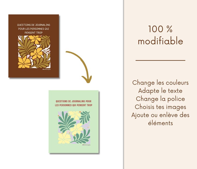 Boho Wellness - Mental Health Posts, French Instagram Templates, Canva Templates for Coaches, Wellness Infographics, Health, Self-Love image 7