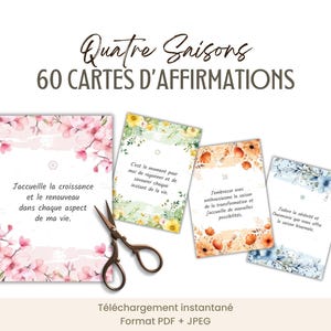 Carte affirmations positives en français à imprimer, Tableau de visualisation, Santé mentale Bien être Pensée Positive Mantra PDF francais
