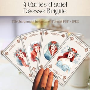 Cartes d'autel à imprimer pour sorcière, Déesse Brigitte | Sabbat Imbolc, Wicca, Sorcellerie, Carte d'art, Carte païenne