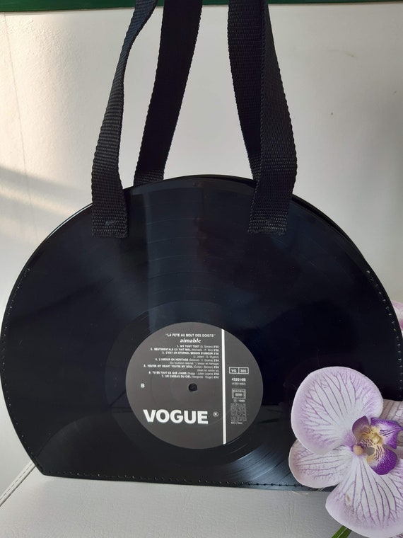 Vintage Handbag in Vinyl Records Etsy