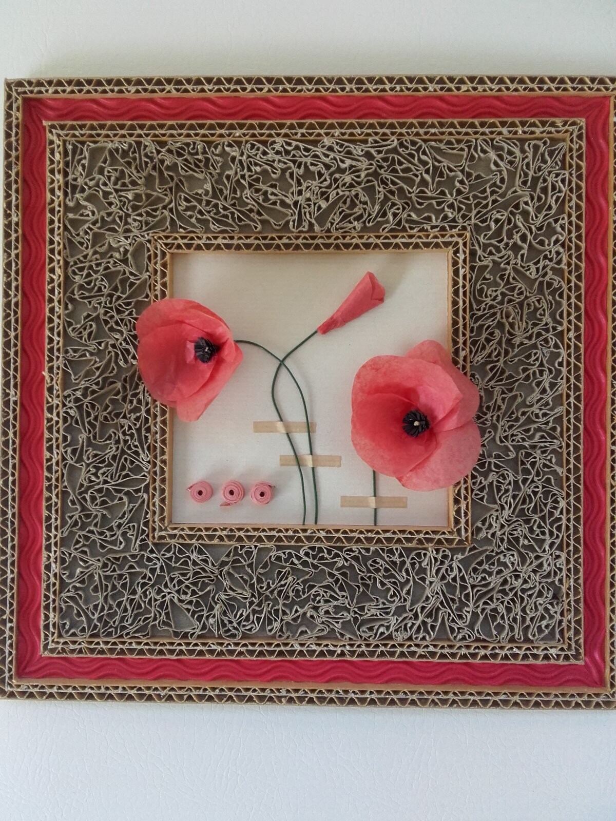 Tableau Végétal - Coquelicots Artificiels