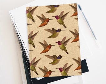 hummingbird field work journal - blank page sketchbook journal, perfect gift for bird watchers and nature enthusiasts.