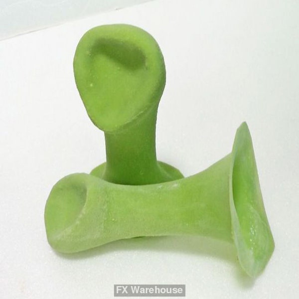 Ogre Shrek Pair of Green Latex Ears - Additional Makeup Available