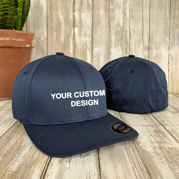 Custom Flexfit Hat / Flex Fit Cotton 6-Panel Cap / Yupoong / Personalized Caps /  Flexfit Baseball Hats / XXL Sizes Available