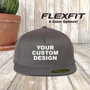 Custom Hat, Yupoong Flexfit 210, Embroidered Fitted 6-Panel Cap, Personalized Gift
