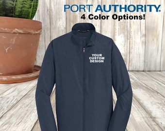 Port Authority® Custom Full-Zip Embroidered Jacket / Customized Zephyr Zip-Up / Wind and Water Resistant / Men and Women Sizes