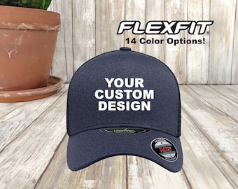 Custom Embroidered Flexfit Unipanel Trucker Hat: Personalized Mesh Cap
