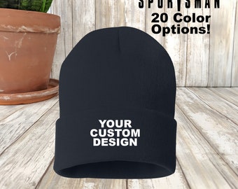 Sportsman Customized Unisex Beanie  / Classic Cuff Beanie / Gym Apparel / Embroidered Cap / Personalized Embroidery / Winter cap
