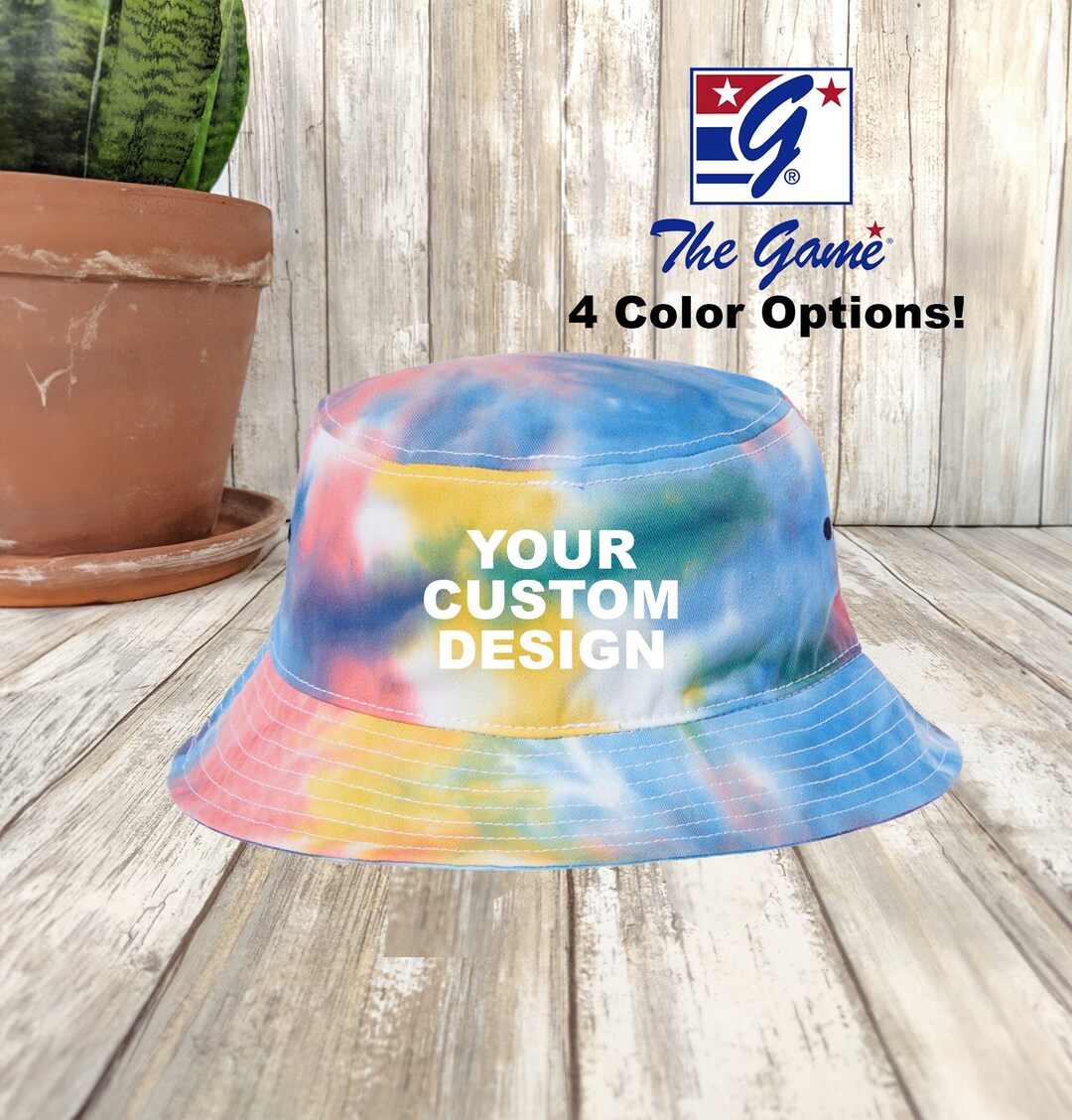 / Weather / Bucket Tie-dyed Hat Game Bucket Embroidery Personalized Custom - Summer Hat / Hot Etsy Hat / The / Cap Newport