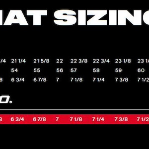 The hat size chart for Yupoong Flexfit 110 hats. OSFA is the only option but includes most youth and XXL sizes.