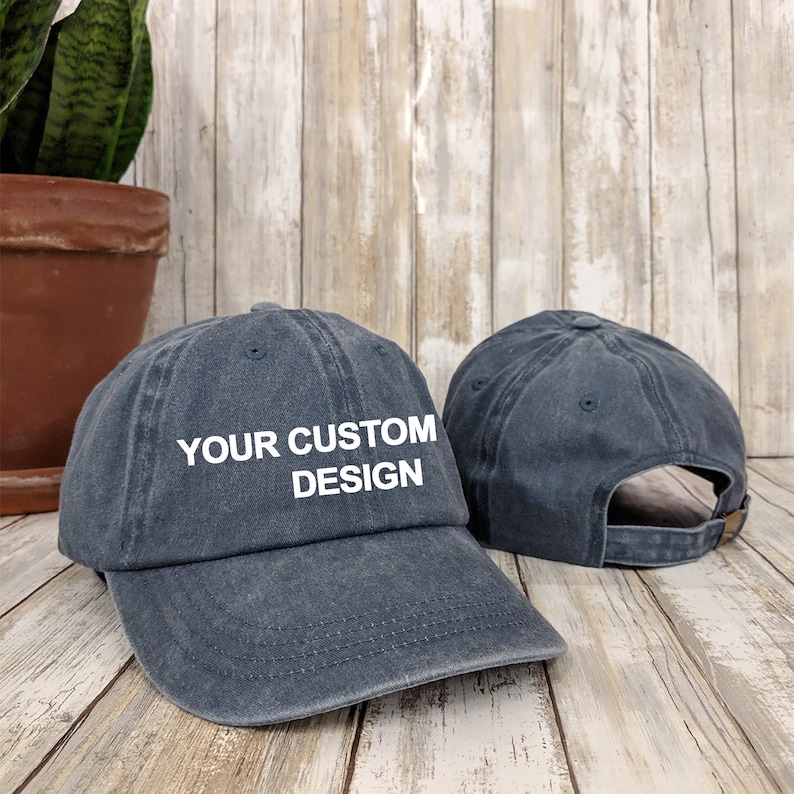 Custom Washed Dad Cap / Anvil Low Profile Hats / Embroidered Etsy