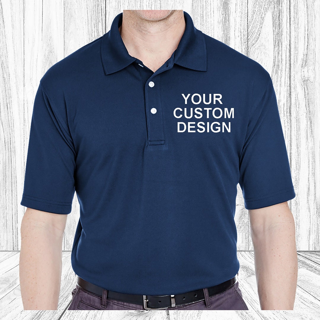 Custom Embroidered Polo / Personalized Collared Shirt / Cool & Dry ...