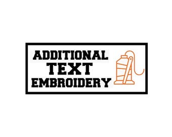 Zusätzliche Textstickerei