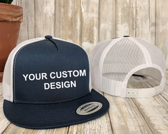 Custom 5 Panel Trucker Snapback / Yupoong Mesh Snap Back / Bachelorette Party Hats / Your Custom Apparel / Trucker Cap / Structured 5-Panel