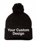 Knit Pom-Pom Beanie with Cuff / Customized Beanie / Winter Apparel / Embroidered Cap / Personalized Embroidery / Your Custom Apparel 