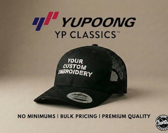 Custom Embroidered Yupoong Retro Trucker Hat: Personalized Mesh Snapback