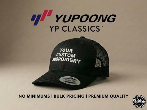 Custom Embroidered Yupoong Retro Trucker Hat: Personalized Mesh Snapback