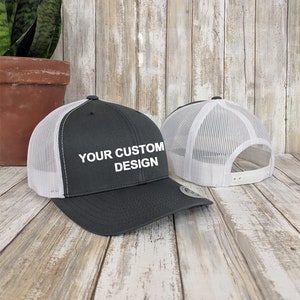 Custom Trucker Snapback Hat / Yupoong Retro Trucker Cap / Personalized Snap Back / Embroidered Mesh Caps / 6 Panel Hat / Bulk Rates