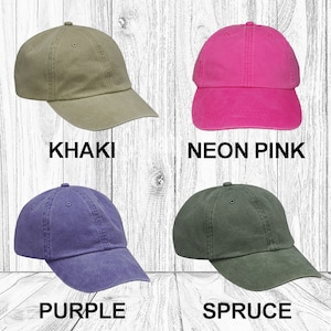 Custom Embroidered Adams Washed Dad Cap: Personalized Baseball Hat, Leather Strap afbeelding 5