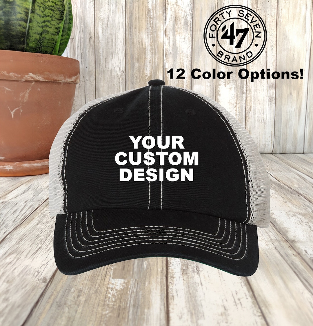 47 Brand Custom Trucker Hat / Trawler Cap / Personalized Mesh Caps /  Unstructured / Embroidered 6 Panel / Bachelor Party Hats -  Canada