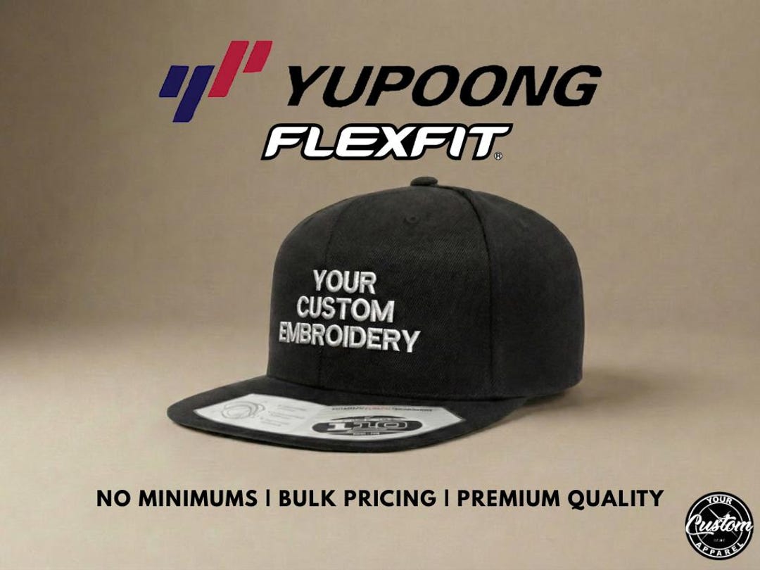 Custom Embroidered Yupoong 110 Snapback Hat: Personalized 6 Panel