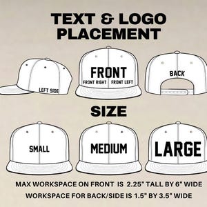 Custom Embroidered Yupoong 110 Snapback Hat: Personalized 6 Panel Cap, Bigger Head Size Range image 11