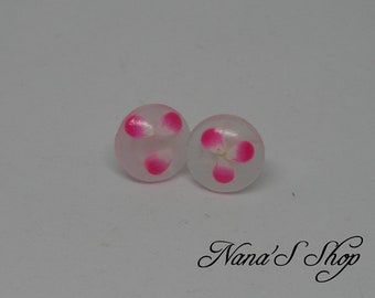 Frost petal flowers, different color pattern earrings