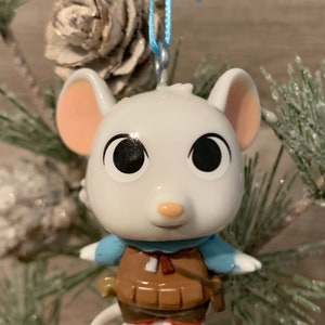 Custom MALLYMKUN Christmas 2” ornament mouse through the looking glass alice wonderland ooak upcycled disney