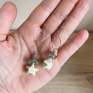 Origami jewelry Origami spring earrings Star / Japanese paper star