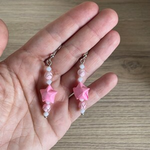 Origami jewelry Star Japanese paper origami earrings