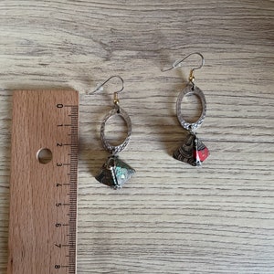 3D triangle origami jewelry earrings