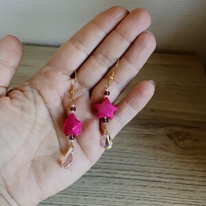 Origami jewelry Star Japanese paper origami earrings