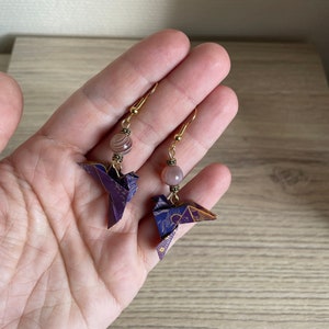 Origami jewelry Japanese paper star origami earrings