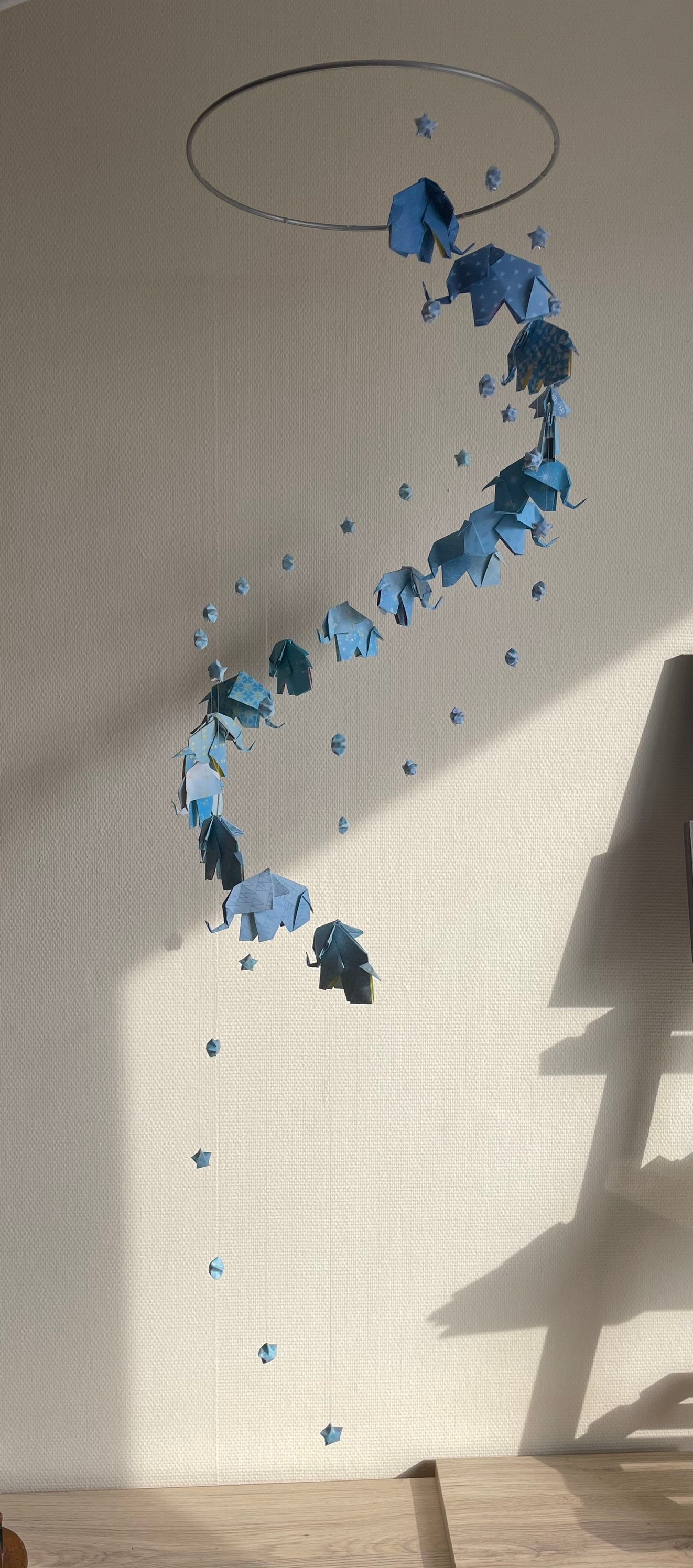 Mobile Origami Elephant