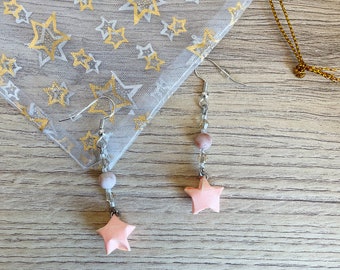 Origami jewelry Star Japanese paper origami earrings