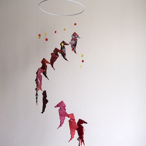 Mobile origami seahorse interior decoration