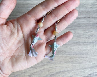 Origami jewelry Koi carp earrings