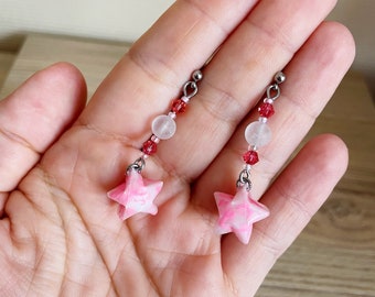 Origami jewelry Star Japanese paper origami earrings