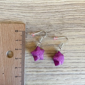 Origami jewelry Star Japanese paper origami earrings