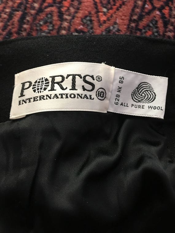 Ports International 1980's/1990's Black Wool Size… - image 4