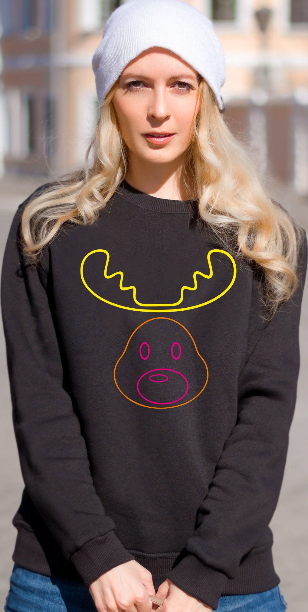 Black and 2025 neon jumper