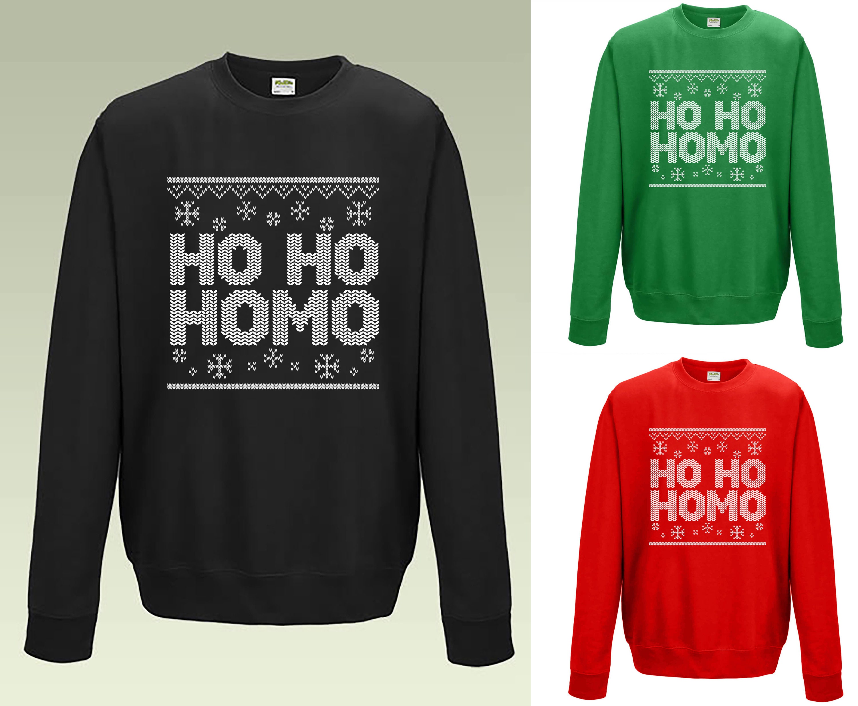 ho ho homo christmas jumper
