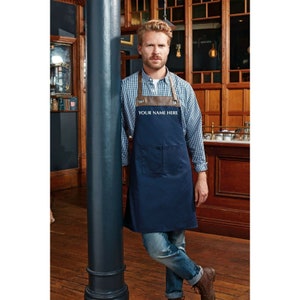 Personalised PR123 Espresso Bib Apron - Name/Logo Hospitality Pub Restaurant Bar