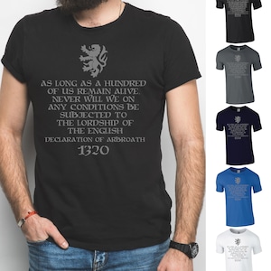 Silver Print Declaration of Arbroath T-Shirt | Independent Scotland | Scottish Tee | Scotland 2024 |