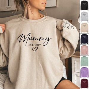 thumbnail image 2 of Personalized Embroidered 'Mama EST' Sweatshirt - Custom Gift For Mom For Christmas, Birthday Or Mother's Day 2 of 5
