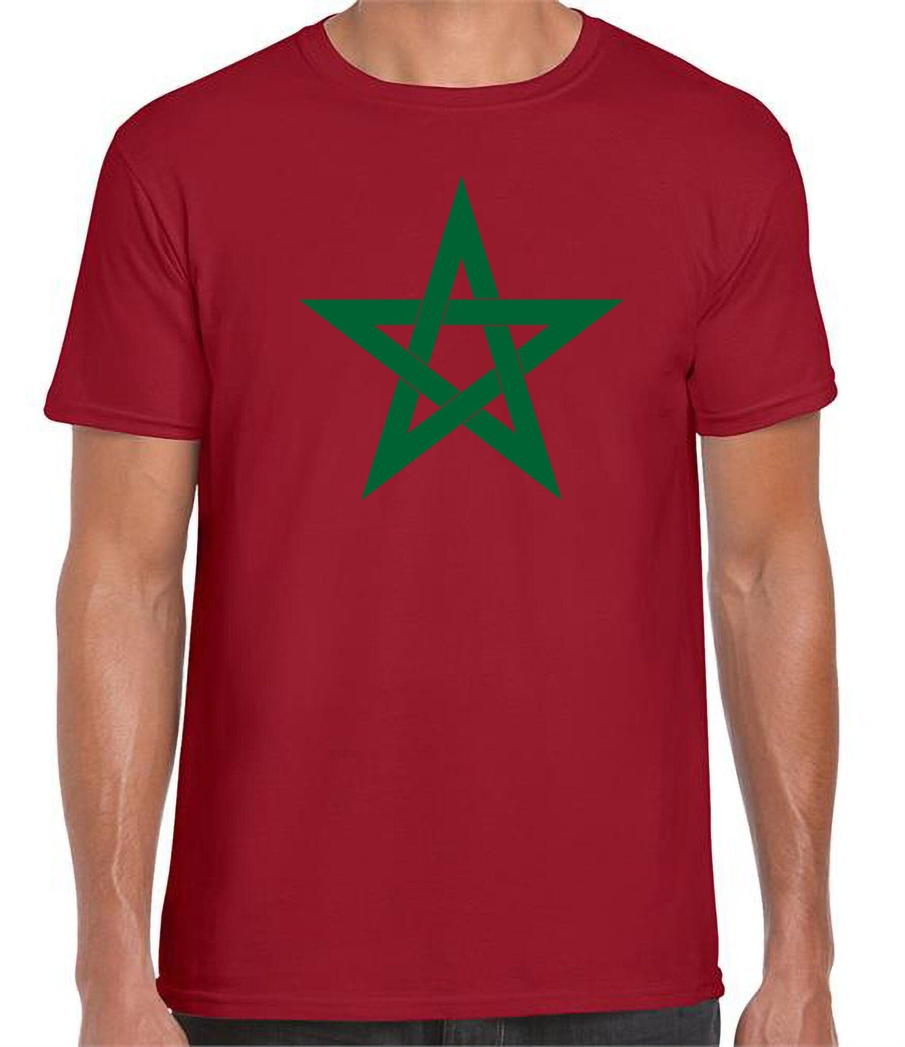 Morocco T-shirt Green Star Moroccan Flag Tee - Etsy