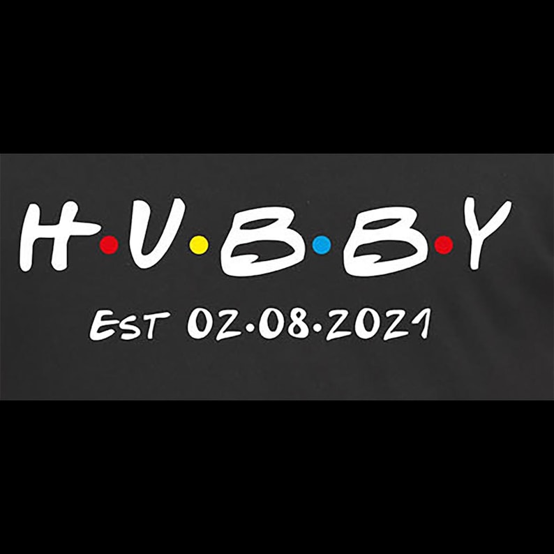 Personalised Hubby / Wifey T-Shirts with Wedding Date | Matching Couple Shirts | Anniversary Gift for Husband & Wife image 4
