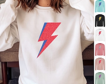 Glitter Lightning Bolt Sweatshirt JH030 Pastel Colours Lightning Jumper Pastel Colours Sweater Etsy